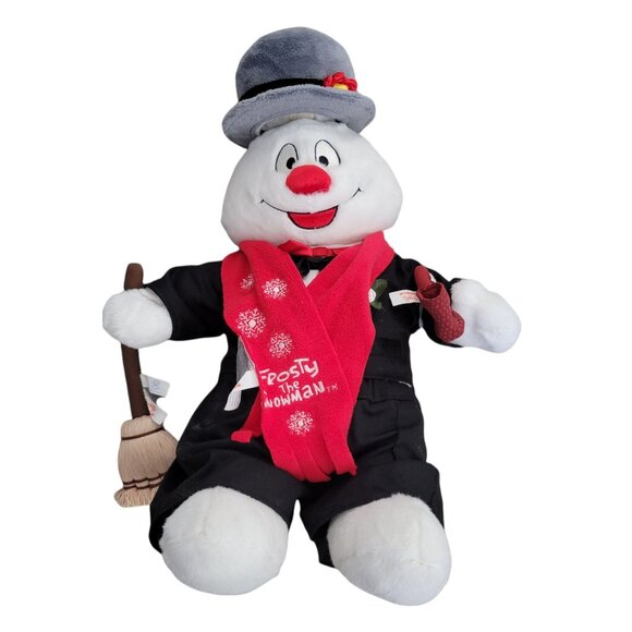 Build a Bear Frosty the Snowman Plush Broom Pipe Scarf Tuxedo Stuffed Animal BAB - Picture 1 of 12